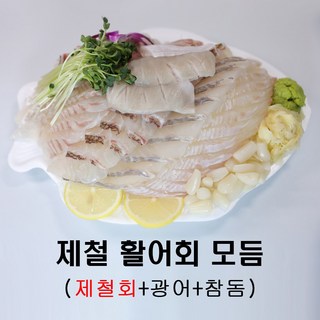 가락시장 노다지수산 [제철모듬회] 제철회+참돔+광어 스패셜 모듬회, 1세트, 대(4인분, 900g)