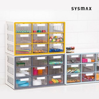 시스맥스 UP 시스템 멀티박스 복합형 12단 약정리 레고정리 투명 수납함 소품정리함, 그레이, 그레이