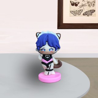 爆款 戀與深空模型擺件女僕裝星星小魚週邊手辦創意桌麵裝飾品玩具批髮, 1個, 祁煜女僕裝小擺件