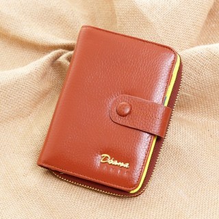 DF Flor Eden 時尚質感多收納真皮中夾皮夾 女夾 韓國實用