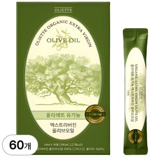 올리에뜨 산도0.08 유기농 엑스트라버진 올리브오일 스틱, 60개, 10ml