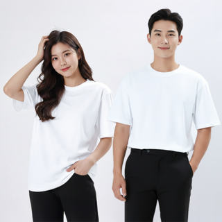 데일로엔 남자 여성 면100 기본 무지 반팔 이너 라운드 티셔츠