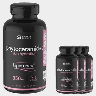 SPORTS RESEARCH 植物神經醯胺軟膠囊 350mg, 30顆, 4罐