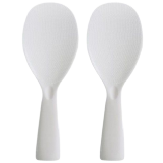 꽁쏘 국내산 밥알 안붙는 스탠딩 주걱, 화이트, 2개