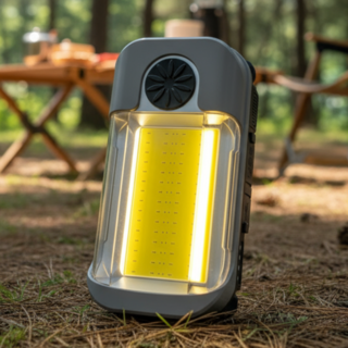 프리즘빔 캠핑랜턴 충전식 LED 방수 자석 조명 작업등, 1개, 그레이