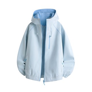 春秋新款連帽夾克 青少年潮流百搭防風外套