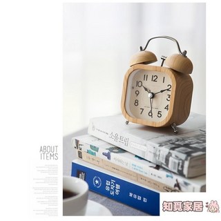 【台灣出貨】 高質感木質創意夜光床頭鬧鐘 靜音鬧鐘 打鈴鬧鐘 機械鬧鐘 鐘 雙耳鬧鐘 床頭鬧鐘