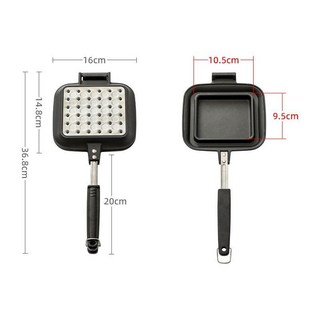 日本進口杉山金屬三明治烤夾早餐鍋雙面煎鍋家用吐司麵包烤盤－, 1個, 三明治鍋