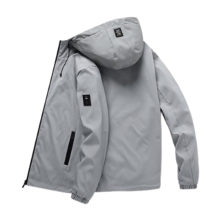 男款工裝防風連帽外套