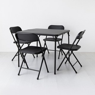 캠폴 캠핑 접이식테이블 4인세트 NT1320 블랙 5648.8906, 단품