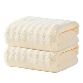 Craftsy 가정용 극세사 호텔 대형 수건 바스타올 비치타올 고흡수력 샤워타올 목욕타월 수건, 2개, 화이트