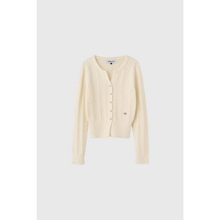 韓國 GENERAL IDEA 女款麻花紋針織開衩套頭衫上衣