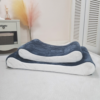 시멍스 3D 프리미엄 펫베드 고양이침대 강아지침대 강아지쿠션 고양이방석 c1, 시멍스 패브릭 블루베이지, 1개