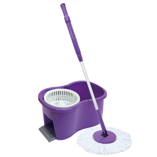 舞水痕 全效拖V380H手壓式拖把組 好神拖Supamop hahababy聯名款 手壓旋轉拖把, 1個