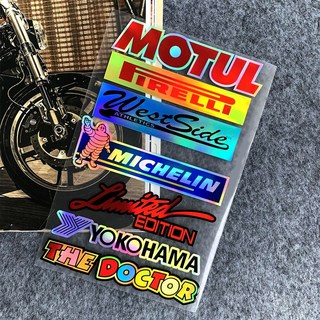 台灣出貨激光镭射限量貼紙safe ENEOS TRD防水防曬車貼贊助商摩托車貼頭盔安全帽貼花電動車機車改裝裝飾划痕貼紙機, #04- 無限 (19 厘米), 1個