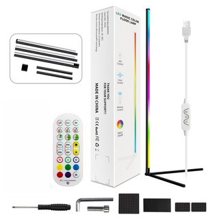 台灣出貨 幻彩落地燈 氣氛燈 電競 北歐落地燈 小夜燈 音樂律動 裝飾燈 拾音燈 節奏燈 牆角燈 led 房間氛圍燈, 120公分＿落地燈