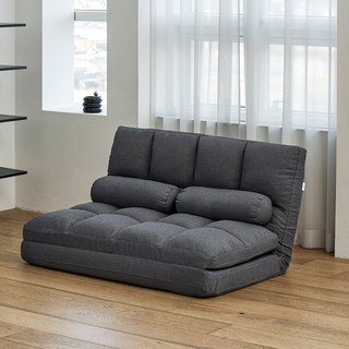 아이와비 카페1200 생활방수 패브릭 접이식 소파베드 2colors (쿠션2개포함), 다크그레이