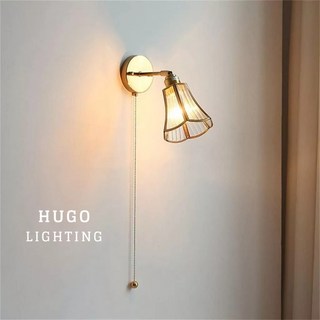 HUGO LIGHTING 長虹花瓣黃銅陽台壁燈, 底盤 / 無拉鍊