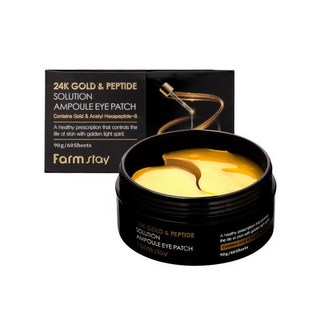 스킨케어 팜스테이 24K골드&펩타이드 솔루션 앰플 아이패치 60매, *