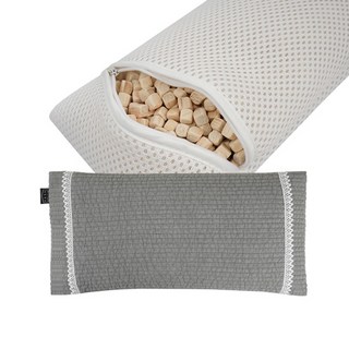 베개 완성품 특가모음 편백나무베개+메밀베개완성품 친환경 피톤치드 편백나무큐브 국내산 메밀 경추베개, 18_편백베개(완성품)누빔그레이, 1개