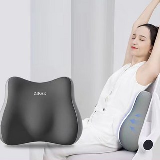 Luminex 의자 허리쿠션 편안한 등받이 메모리폼 허리쿠션 사무실 차량용, 그레이