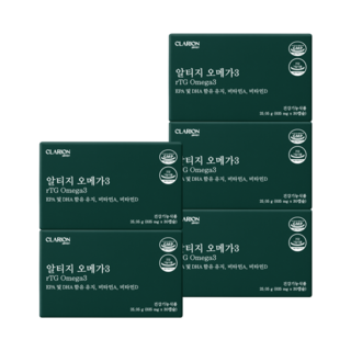클라리온 rTG 알티지 오메가3 30캡슐 5박스, 5개, 30회분