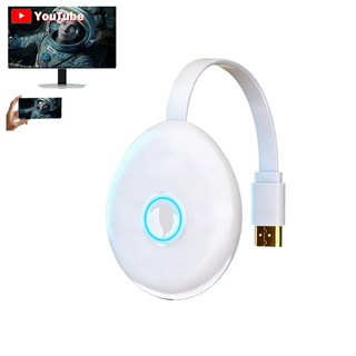 Koogold tv 무선 미러링 미라캐스트 HD MHL동글 스마트폰미러링 미러링 송수신기 미러링 TVING 유튜브 연결 휴대폰, 1개, White