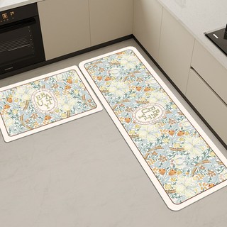 피노블릭 2종세트 빨아쓰는 규조토 발매트 주방 욕실 매트, 05-뷰티플라워