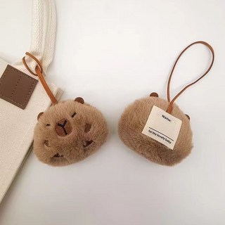 台灣店家 可愛卡皮巴拉鑰匙圈, 1個, 正臉卡皮巴拉(無聲)