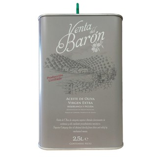 벤타 델 바론 엑스트라 버진 올리브 오일 2.5L 캔 2425년 햇올리브, 1개