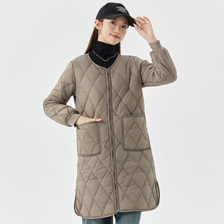 ORZQU 여성 겨울 데일리 기모 롱 자켓 캐주얼 고급 롱패딩