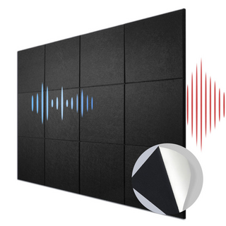 Anystar접착형 방음재 방음판 흡음재 소음방지 방음판, 12개, 블랙