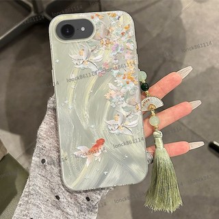 蘋果iPhone 16e Pro Max保護殼 16Plus手機殼 防摔 落葉錦鯉 高級感 保護套