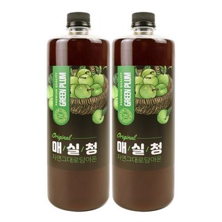 자연닮음 새콤달콤 하동 매실청 숙성 매실액 액기스 1000ml 2병 매실원액, 1L, 2개, 2개