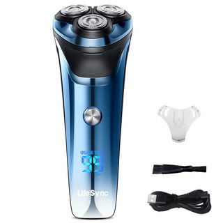 남자 전기면도기 3중날 자동 방수 여행용 휴대용 간편 면도 남성 선물 추천, 블루, 휴대용 면도기