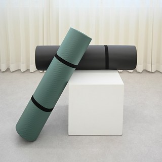요가매트 대형 200x80 층간소음 두께15mm 바닥 매트 두꺼운 홈트 필라테스 스트레칭 운동매트 가방세트, 1개, 그린