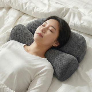담은일상 C커브 릴랙스 맞춤형 경추 베개, 1개, 다크그레이