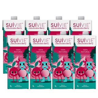 네오푸드 스위스직수입 수이비 자보티카바NFC 거북이 주스 1팩, 8개, 1L