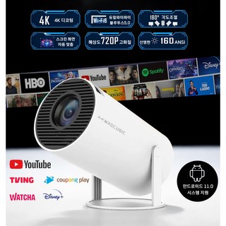 MexholinHY300 미니 빔프로젝터 휴대용 가정용 홈시네마 한국어지원 아이폰 안드로이드 130인치Mexholin, HY300 빔프로젝터+한국형변환콘센트, HY300 빔프로젝터+EU플러그
