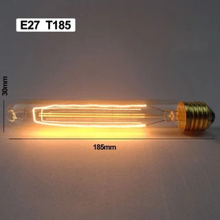 호환 에디슨 텅스텐 필라멘트 전구 t30-300 철 프레임 산업 스타일 긴 그루브 장식 스트레이트, 04 T185, 01 예, 01 110V