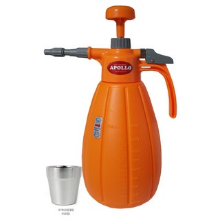 호박모양 핸디형 자동 압축 안개 분무기 2L 세제통 편리한 유리분무기, 1개