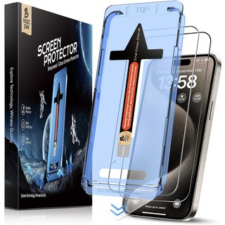 MAGIC JOHN 풀커버 9H 고경도 강화유리 휴대폰 액정보호필름 고화질 지문방지 아이폰 호환 가능 + 이지툴 2p, 1세트