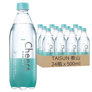 TAISUN 泰山 CHEERS 氣泡水, 500ml, 24瓶
