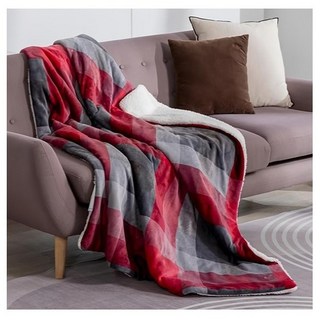 이메텍 프리미엄 전기담요 GOK-099, 레드그레이체크/전기담요, 140 x 180 cm