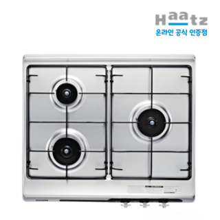 하츠 3구 가스쿡탑 빌트인 가스렌지 교체 타공560x480 전기코드타잎, LNG, HGR-3050CKB