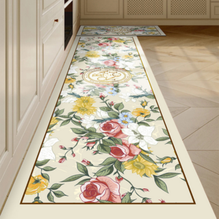 헤인느 주방 대형 PVC 발매트, 목련크림, 1개