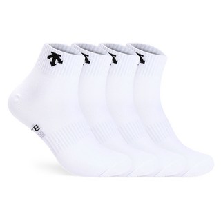 데상트 남성 바닥로고 발목양말 4P_WH, FREE, 4족세트_WH