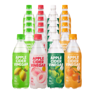 클룹 애사비소다 4종 세트 (레몬+신비복숭아+매실+감귤), 24개, 500ml