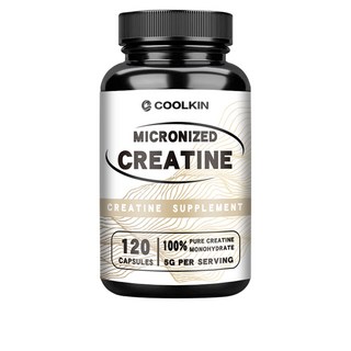 COOLKIN 純肌酸一水合物，每份含5g肌酸 - 60/120粒膠囊 美國製造, 1個, 120顆