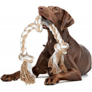 튼튼한 면 로프 강아지 터그놀이 장난감 | 이빨 청소 대형 중형견 훈련용, 3개